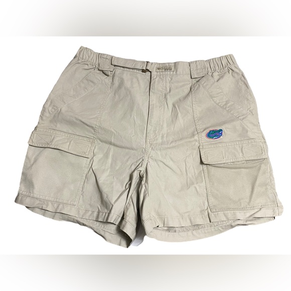Columbia PFG Men's Khaki Fishing Shorts University of Florida Gators Large GUC - Picture 7 of 7